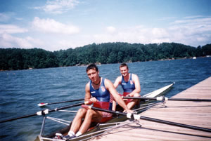 Danijel Bajlo (Jadran - Zadar) i Hrvoje Telišman (Trešnjevka) na Olimpijskim igrama u Atlanti 1996.